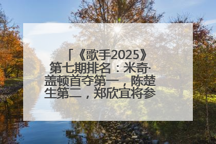 《歌手2025》第七期排名：米奇·盖顿首夺第一，陈楚生第二，郑欣宜将参加下一轮张榜赛