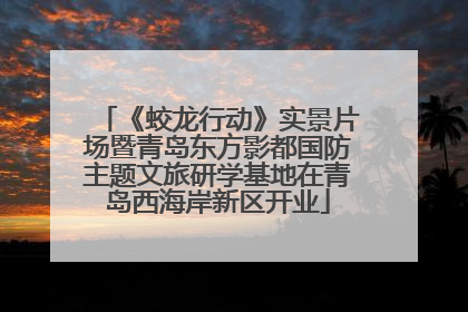 《蛟龙行动》实景片场暨青岛东方影都国防主题文旅研学基地在青岛西海岸新区开业