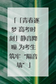 「青春逐梦 高考时刻」静音降噪 为考生筑牢“隔音墙”