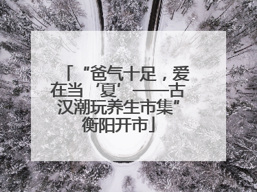 “爸气十足，爱在当‘夏’——古汉潮玩养生市集”衡阳开市