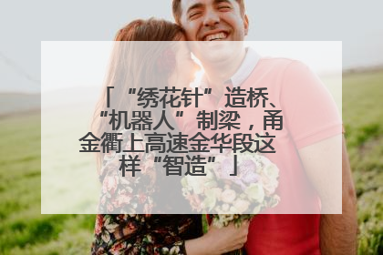“绣花针”造桥、“机器人”制梁，甬金衢上高速金华段这样“智造”