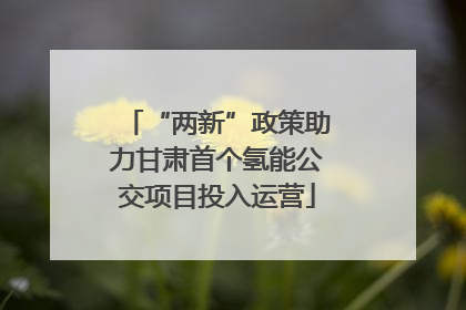 “两新”政策助力甘肃首个氢能公交项目投入运营