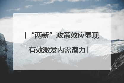 “两新”政策效应显现 有效激发内需潜力