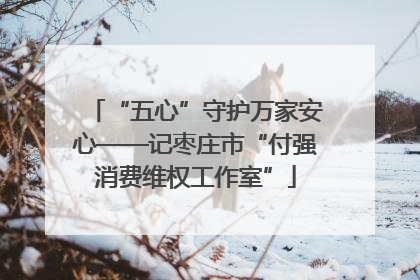 “五心”守护万家安心——记枣庄市“付强消费维权工作室”