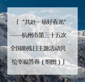 “共赴一场好春光”——杭州市第三十五次全国助残日主题活动共绘幸福答卷（组图）
