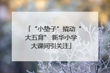 “小垫子”撬动“大五育” 新华小学大课间引关注
