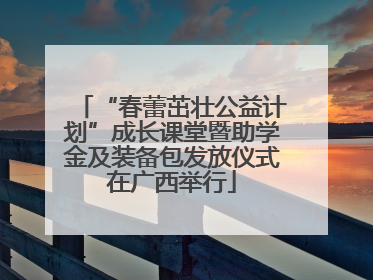 “春蕾茁壮公益计划”成长课堂暨助学金及装备包发放仪式在广西举行