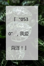 “0530”，我爱菏泽！