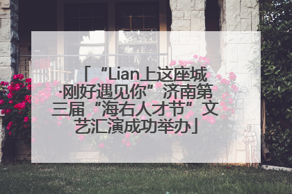 “Lian上这座城·刚好遇见你”济南第三届“海右人才节”文艺汇演成功举办