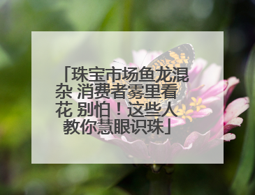 珠宝市场鱼龙混杂 消费者雾里看花 别怕！这些人教你慧眼识珠