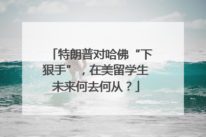 特朗普对哈佛“下狠手”，在美留学生未来何去何从？