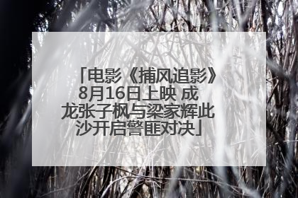 电影《捕风追影》8月16日上映 成龙张子枫与梁家辉此沙开启警匪对决