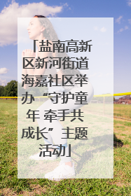 盐南高新区新河街道海嘉社区举办“守护童年 牵手共成长”主题活动