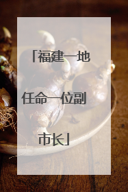 福建一地任命一位副市长