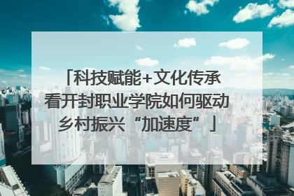 科技赋能+文化传承 看开封职业学院如何驱动乡村振兴“加速度”
