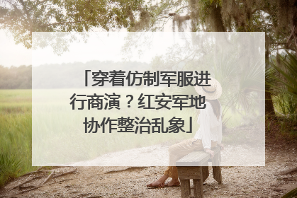 穿着仿制军服进行商演？红安军地协作整治乱象
