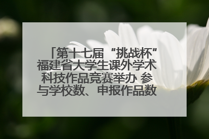 第十七届“挑战杯”福建省大学生课外学术科技作品竞赛举办 参与学校数、申报作品数创历史新高