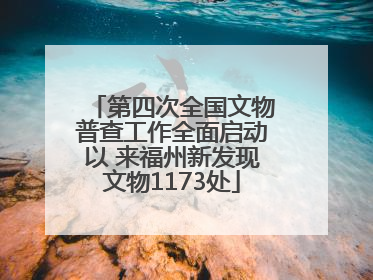 第四次全国文物普查工作全面启动以 来福州新发现文物1173处