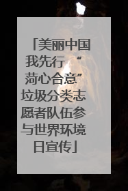 美丽中国我先行 “菏心合意”垃圾分类志愿者队伍参与世界环境日宣传