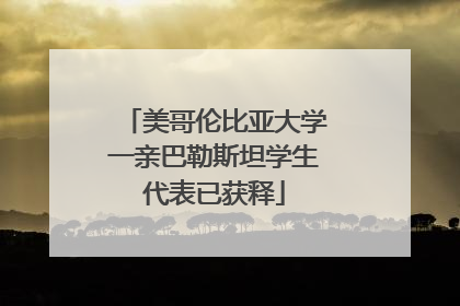 美哥伦比亚大学一亲巴勒斯坦学生代表已获释