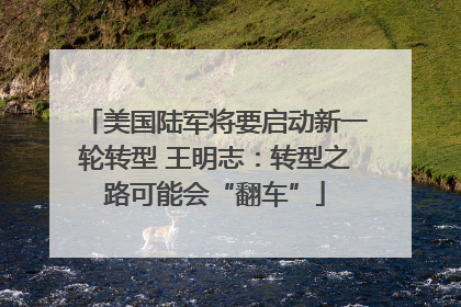 美国陆军将要启动新一轮转型 王明志：转型之路可能会“翻车”