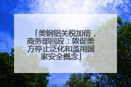 美钢铝关税加倍，商务部回应：敦促美方停止泛化和滥用国家安全概念
