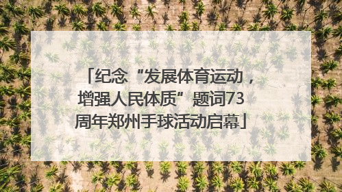 纪念“发展体育运动，增强人民体质”题词73周年郑州手球活动启幕