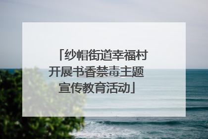 纱帽街道幸福村开展书香禁毒主题宣传教育活动