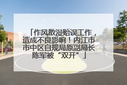 作风散漫贻误工作，造成不良影响！内江市市中区自规局原副局长陈军被“双开”