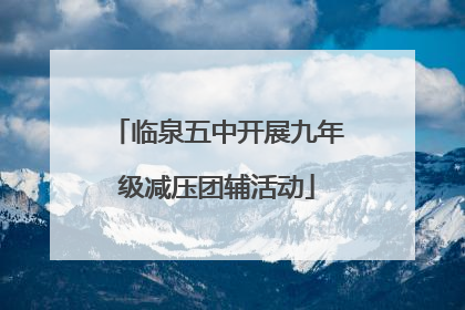 临泉五中开展九年级减压团辅活动