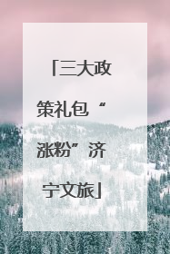 三大政策礼包“涨粉”济宁文旅