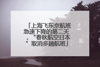 上海飞东京航班急速下降的第二天，“春秋航空日本”取消多趟航班