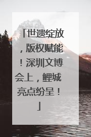 世遗绽放，版权赋能！深圳文博会上，鲤城亮点纷呈！