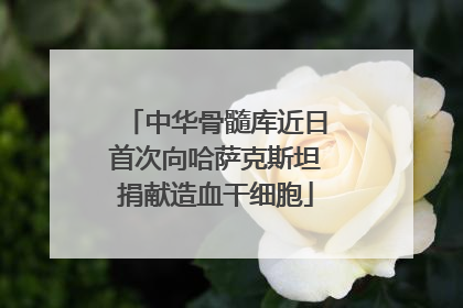 中华骨髓库近日首次向哈萨克斯坦捐献造血干细胞