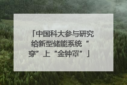 中国科大参与研究 给新型储能系统“穿”上“金钟罩”