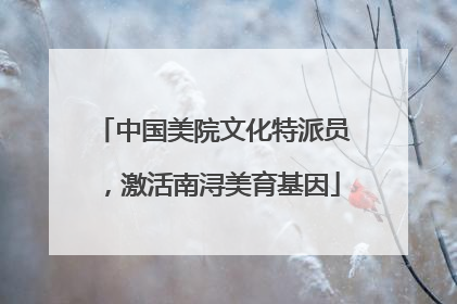 中国美院文化特派员，激活南浔美育基因