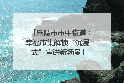 乐陵市市中街道：幸福市集解锁“沉浸式”宣讲新场景