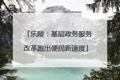乐陵：基层政务服务改革跑出便民新速度