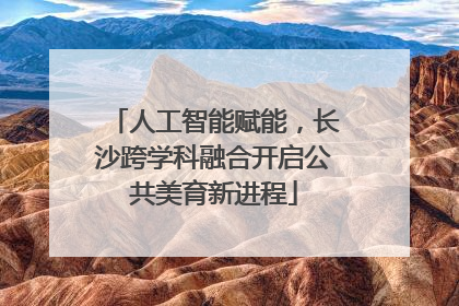人工智能赋能，长沙跨学科融合开启公共美育新进程