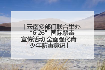 云南多部门联合举办“6·26”国际禁毒宣传活动 全面强化青少年防毒意识