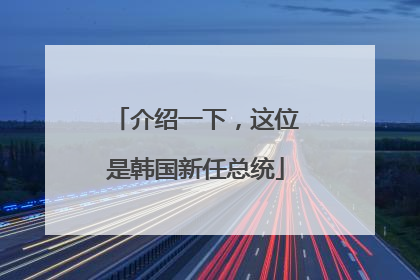 介绍一下，这位是韩国新任总统