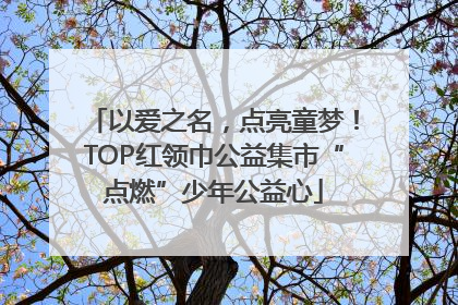 以爱之名，点亮童梦！TOP红领巾公益集市“点燃”少年公益心