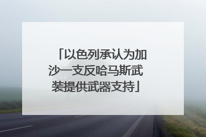 以色列承认为加沙一支反哈马斯武装提供武器支持