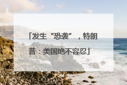 发生“恐袭”，特朗普：美国绝不容忍