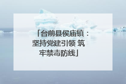台前县侯庙镇：坚持党建引领 筑牢禁毒防线