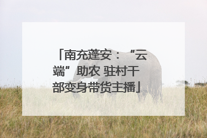 南充蓬安：“云端”助农 驻村干部变身带货主播