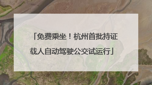 免费乘坐！杭州首批持证载人自动驾驶公交试运行