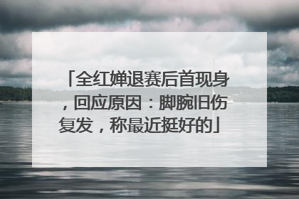 全红婵退赛后首现身，回应原因：脚腕旧伤复发，称最近挺好的