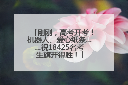 刚刚，高考开考！机器人、爱心纸条……祝18425名考生旗开得胜！