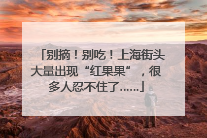 别摘！别吃！上海街头大量出现“红果果”，很多人忍不住了……
